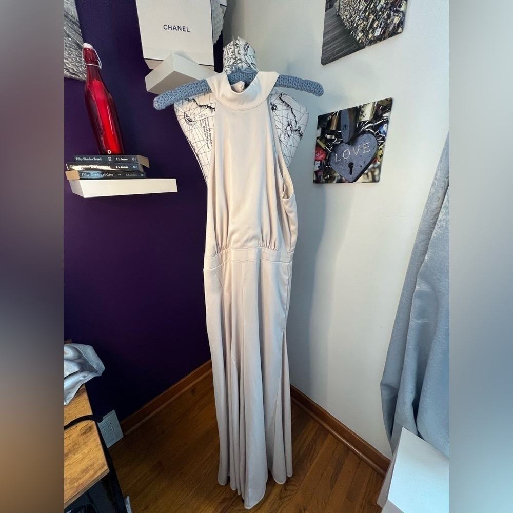INA Cream Colored High Neck Jumpsuit